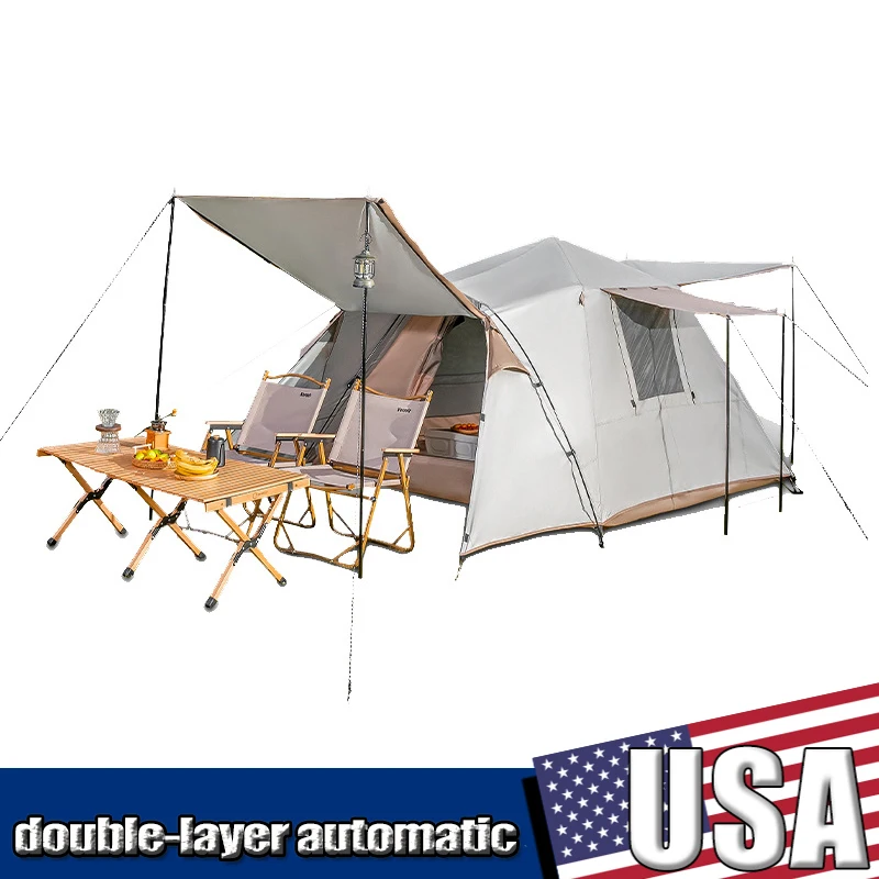 Automatic Family Camping Tent One Room Two Hall Outdoor Picnic Shelter with Sunshade Rainproof Quick Open Tent Camping Equipmen
Automatic Family Camping Tent One Room Two Hall Outdoor Picnic Shelter with Sunshade Rainproof Quick Open Tent Camping Equipmen