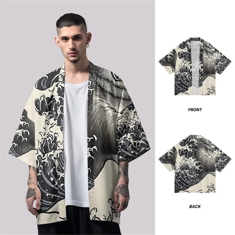 Summer Wave Print Traditional Kimono Japanese Anime Clothes Cardigan Cosplay Men Women Yukata Female Shirt Blouse
Summer Wave Print Traditional Kimono Japanese Anime Clothes Cardigan Cosplay Men Women Yukata Female Shirt Blouse