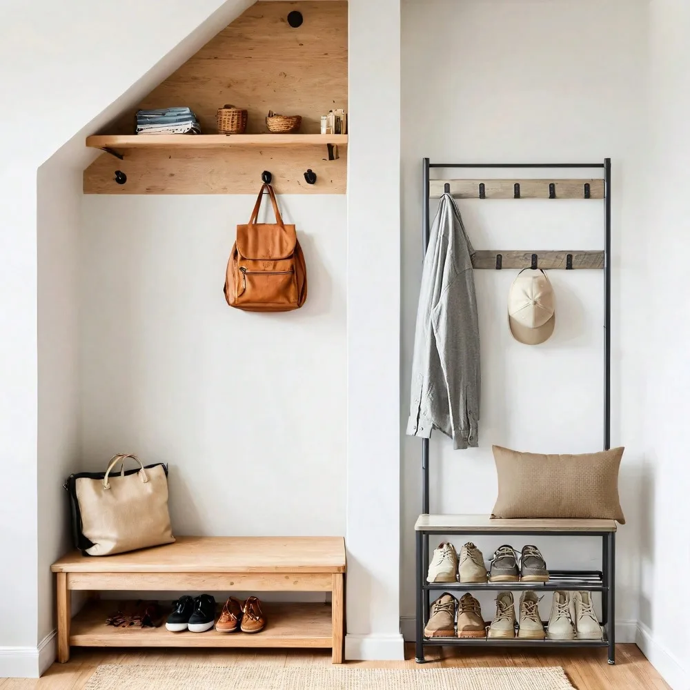 Coat Rack, Hall Tree With Shoe Storage Bench, Entryway Bench With Shoe Storage, 3-In-1, Steel Frame, For Entryway, 12.6
Coat Rack, Hall Tree With Shoe Storage Bench, Entryway Bench With Shoe Storage, 3-In-1, Steel Frame, For Entryway, 12.6