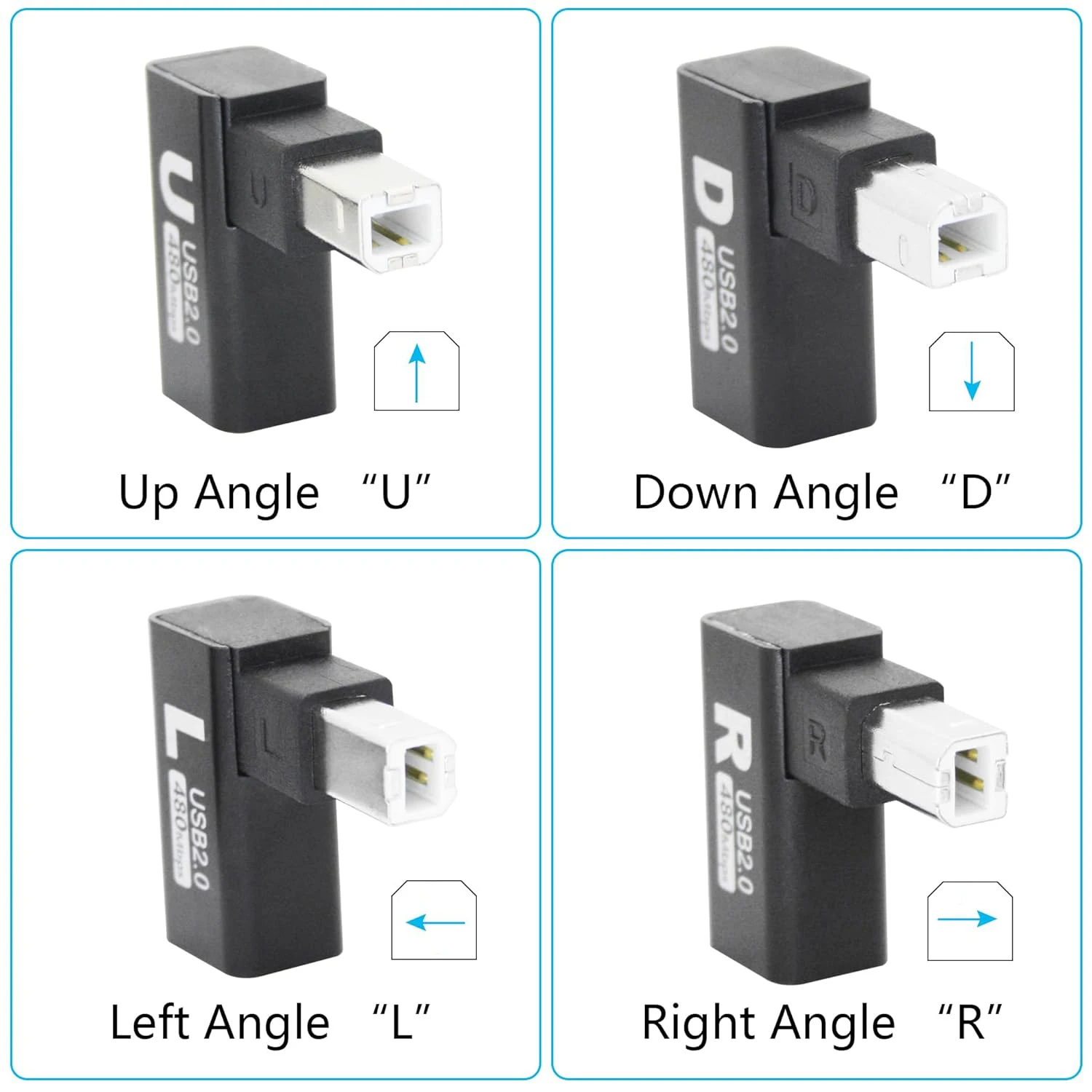 90 Degree USB B 2.0 Extender Adapter Type B Male to Female Connector for Narrow Space Printer Scanner Electric Piano MIDI Device 
90 Degree USB B 2.0 Extender Adapter Type B Male to Female Connector for Narrow Space Printer Scanner Electric Piano MIDI Device