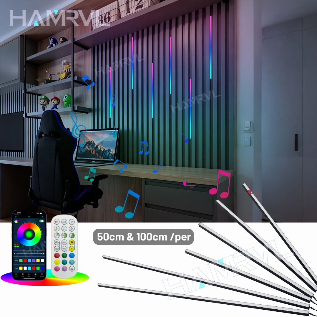 RGB Magic Dream Color LED Lights Recessed Lighting for Wood Slat Wall Panel Lamp Games Room Decor APP Music sound Sync Chasing
RGB Magic Dream Color LED Lights Recessed Lighting for Wood Slat Wall Panel Lamp Games Room Decor APP Music sound Sync Chasing
