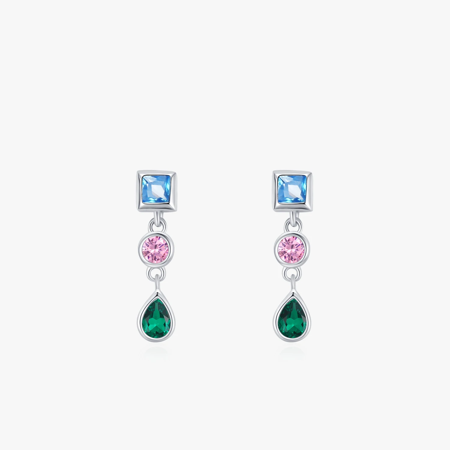 925 Sterling Silver Fashion Rainbow CZ Geometric Design Stud Earrings for Women Girls Wedding Party Accessories Jewelry
925 Sterling Silver Fashion Rainbow CZ Geometric Design Stud Earrings for Women Girls Wedding Party Accessories Jewelry