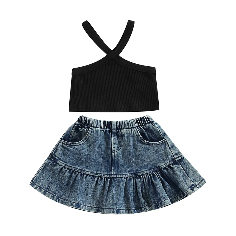 Toddler Baby Girl Summer Clothes Denim Shorts 2PCS Set Sleeveless Strap Cami Crop Top Elastic Pants Outfits
Toddler Baby Girl Summer Clothes Denim Shorts 2PCS Set Sleeveless Strap Cami Crop Top Elastic Pants Outfits