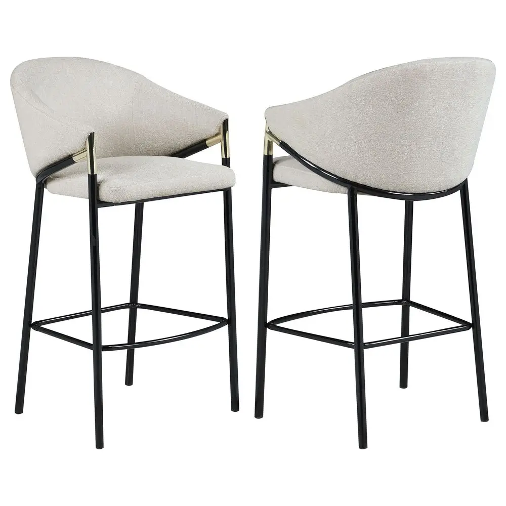 Home Furnishings Chadwick Farlow Set of 2 Pub Height Bar Stool Beige Fabric holstered Barstool Sturdy Metal Frame with Footre
Home Furnishings Chadwick Farlow Set of 2 Pub Height Bar Stool Beige Fabric holstered Barstool Sturdy Metal Frame with Footre