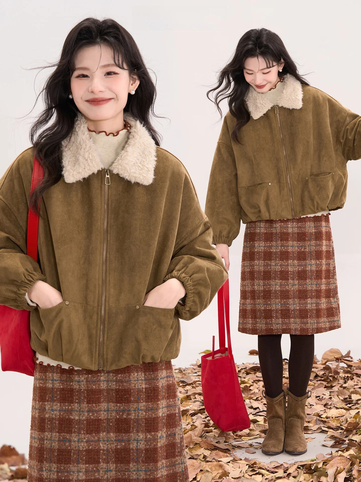 Утепленная женская куртка из искусственной замши с меховым воротником, на молнии, повседневная, с длинными рукавами, свободного кроя, верхняя одежда
Утепленная женская куртка из искусственной замши с меховым воротником, на молнии, повседневная, с длинными рукавами, свободного кроя, верхняя одежда