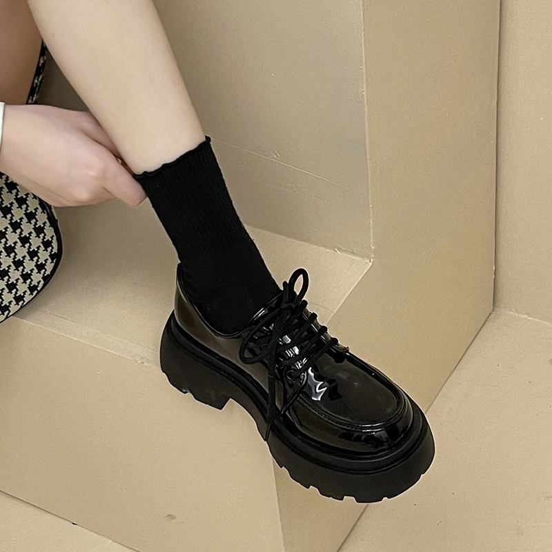 Mary Janes British Style Women's Loafers Spring 2024 Fashion Thick Bottom Heightening Black Single Shoes Comfortable Casual F...
Mary Janes British Style Women's Loafers Spring 2024 Fashion Thick Bottom Heightening Black Single Shoes Comfortable Casual F...