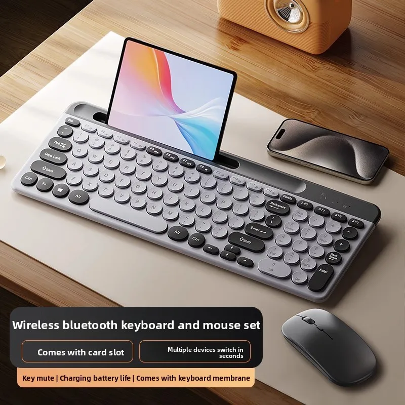 Bluetooth беспроводная бесшумная круглая клавиатура со слотом для карт, подходит для мобильного телефона, ноутбука, iPad, планшета, USB-комбинация
Bluetooth беспроводная бесшумная круглая клавиатура со слотом для карт, подходит для мобильного телефона, ноутбука, iPad, планшета, USB-комбинация