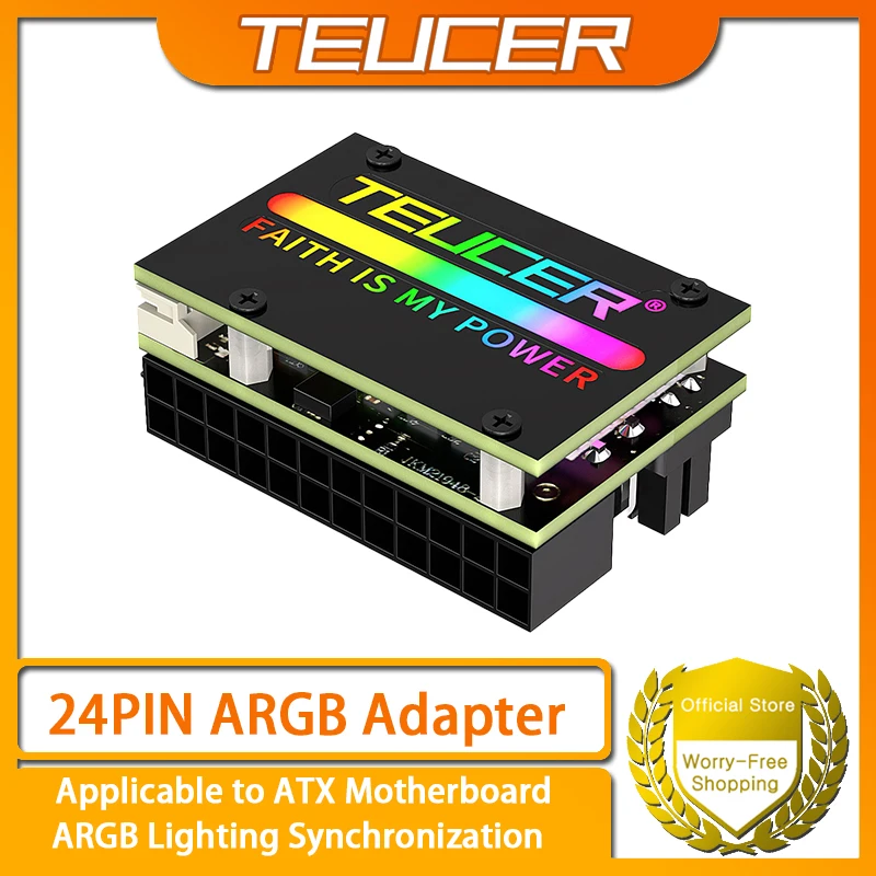 24-контактный адаптер материнской платы TEUCER ATX 90 ° Преобразовательная головка 5 В 3-контактный RGB-подсветка синхронизация адаптера питания материнской платы ПК
24-контактный адаптер материнской платы TEUCER ATX 90 ° Преобразовательная головка 5 В 3-контактный RGB-подсветка синхронизация адаптера питания материнской платы ПК