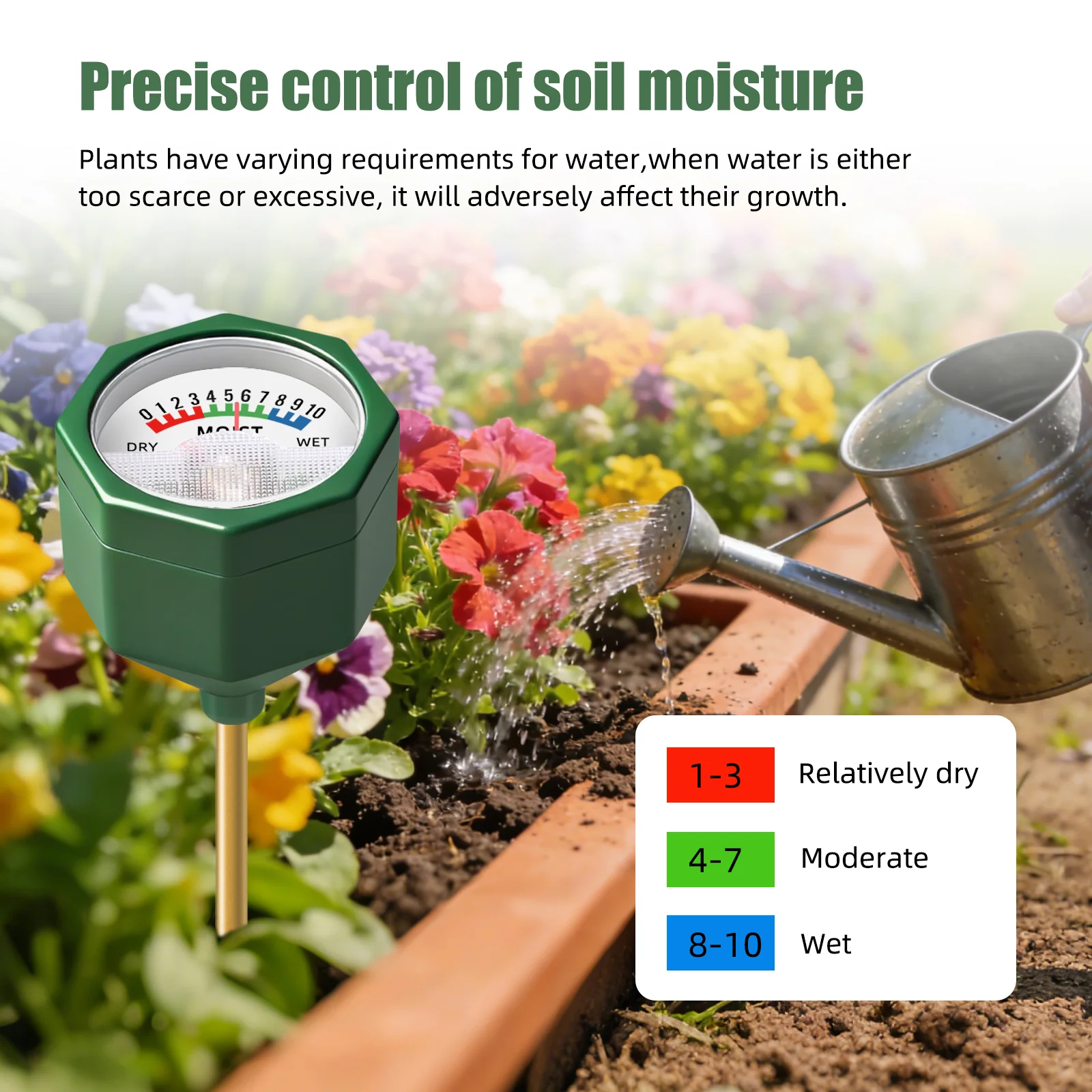 Soil pH Tester High Precision Acid-Base Analyzer Metal Probe No Battery Required Tool for Garden Potted Plants Greenhouse
Soil pH Tester High Precision Acid-Base Analyzer Metal Probe No Battery Required Tool for Garden Potted Plants Greenhouse