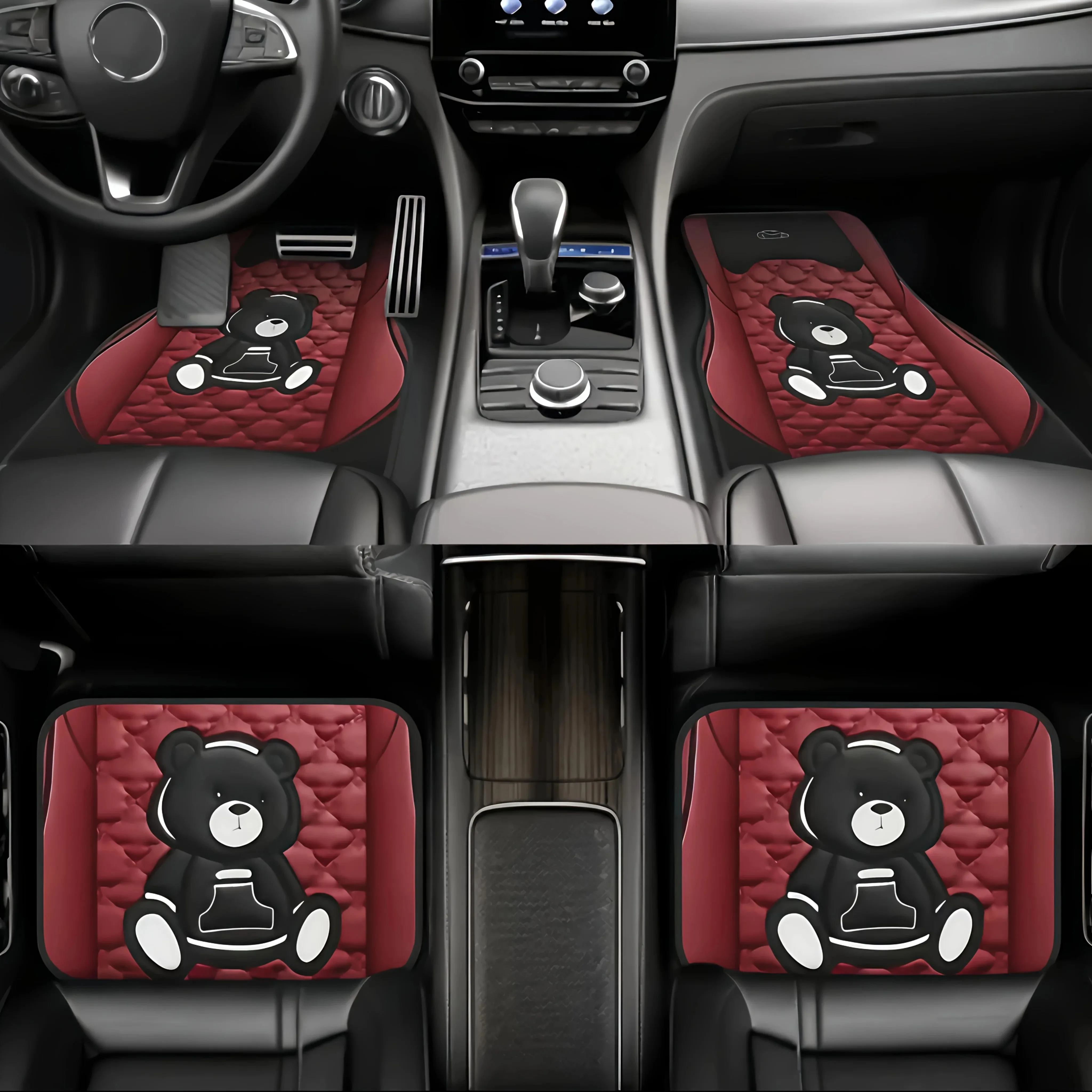 2D flat-Adorable Panda Pattern 4pcs Car Floor Mats Set - Non-Slip, Washable- Ideal Gift for Men And Wom
2D flat-Adorable Panda Pattern 4pcs Car Floor Mats Set - Non-Slip, Washable- Ideal Gift for Men And Wom