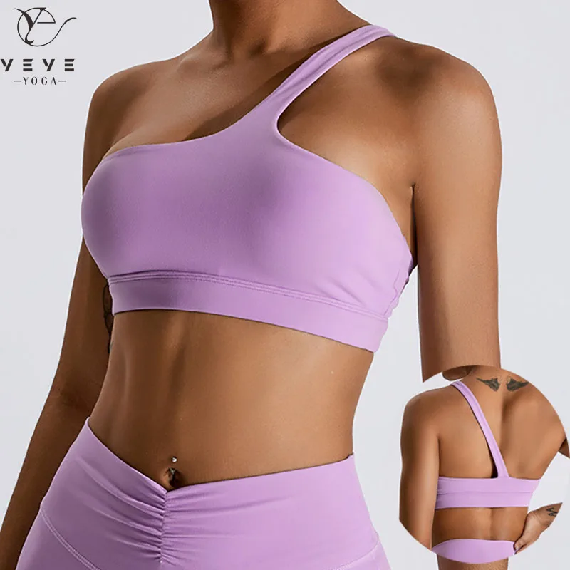 Sexy One Shoulder Women Fitness Sports Bra Top Yoga Athletic Tight Workout Jog Soft With Chest Pad high strength support
Sexy One Shoulder Women Fitness Sports Bra Top Yoga Athletic Tight Workout Jog Soft With Chest Pad high strength support