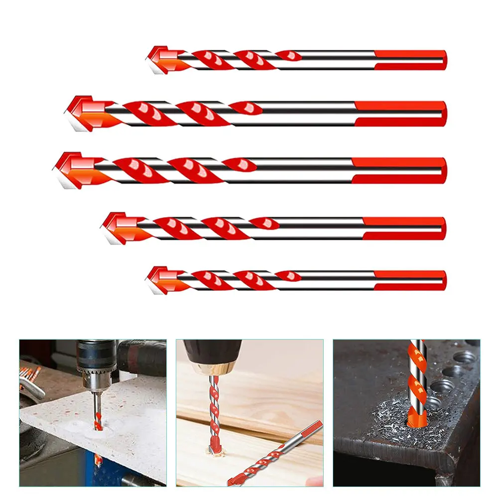 5Pcs Heavy Duty Alloy Drill Bits Multi Purpose Tile Glass Ceramic Concrete Marble Wood Masonry Metal Drill Bit Set
5Pcs Heavy Duty Alloy Drill Bits Multi Purpose Tile Glass Ceramic Concrete Marble Wood Masonry Metal Drill Bit Set