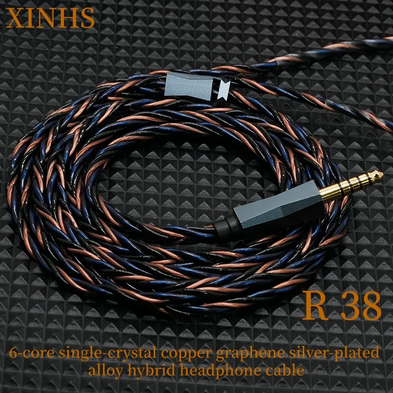 XINHS R38 6-Core Single Crystal Copper Graphene Silver Plated Alloy HiFi Earphone Upgrade Cable MMCX 0.78mm 2PIN 2.5/3.5/4.4mm
XINHS R38 6-Core Single Crystal Copper Graphene Silver Plated Alloy HiFi Earphone Upgrade Cable MMCX 0.78mm 2PIN 2.5/3.5/4.4mm