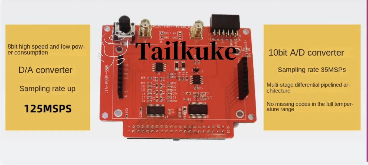 ADDA conversion module High-speed signal acquisition output digital-to-analog signal conversion FPGA dedicated ADC module
ADDA conversion module High-speed signal acquisition output digital-to-analog signal conversion FPGA dedicated ADC module
