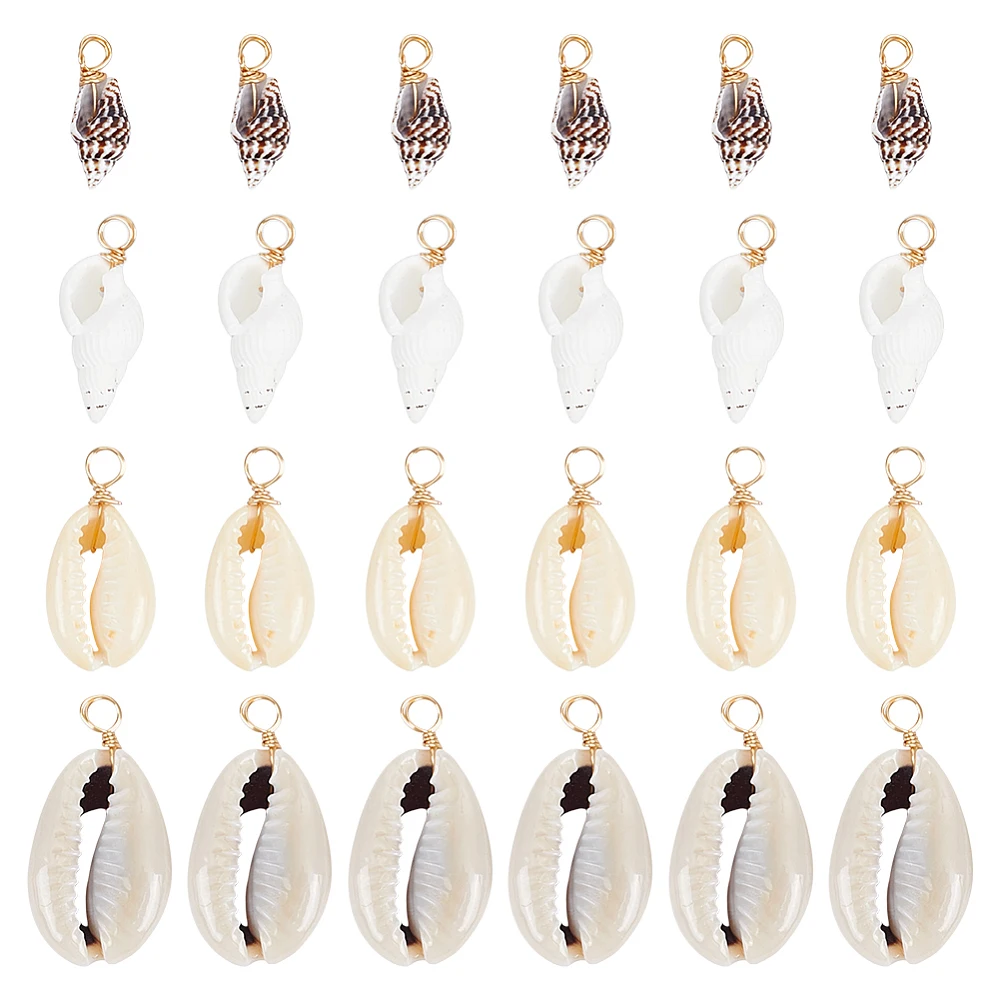 100Pcs 4 Style Shell Pendant with Copper Wire Mixed Color 15~28mm Hole: 3mm 25pcs/style
100Pcs 4 Style Shell Pendant with Copper Wire Mixed Color 15~28mm Hole: 3mm 25pcs/style