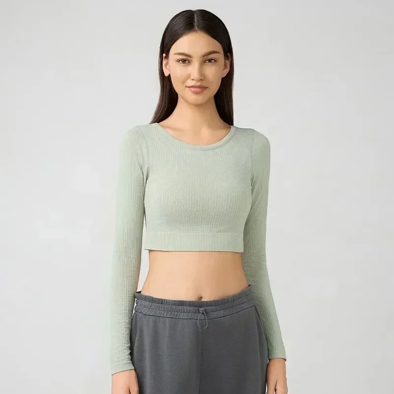 Lemon New Slim-fit Slimming Sports Long Sleeve Women's Running Fitness Short Stretch Top with Chest Pad Yoga Suit
Lemon New Slim-fit Slimming Sports Long Sleeve Women's Running Fitness Short Stretch Top with Chest Pad Yoga Suit
