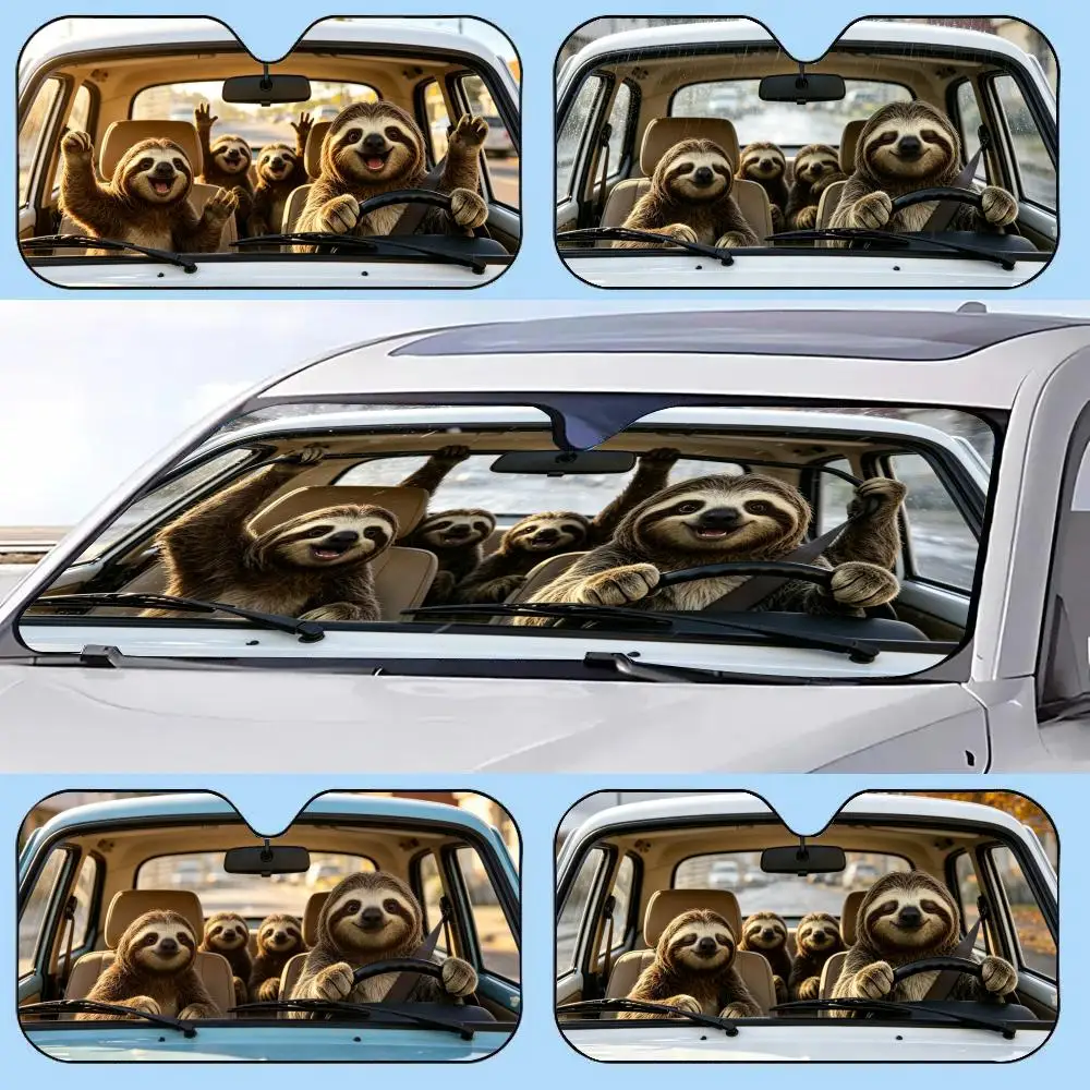 Sloth driving Sun Visor Car Windshield Sunshade | Reusable Aluminum Foil UV Heat Insulation Sun Visor Cover
Sloth driving Sun Visor Car Windshield Sunshade | Reusable Aluminum Foil UV Heat Insulation Sun Visor Cover