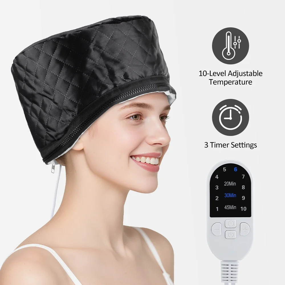 10 Levels Electric Hair Heating Cap Waterproof 3 Timer Hair Steamer Cap Thermal Treatment Hat SPA Nourishing Hair Styling Care
10 Levels Electric Hair Heating Cap Waterproof 3 Timer Hair Steamer Cap Thermal Treatment Hat SPA Nourishing Hair Styling Care