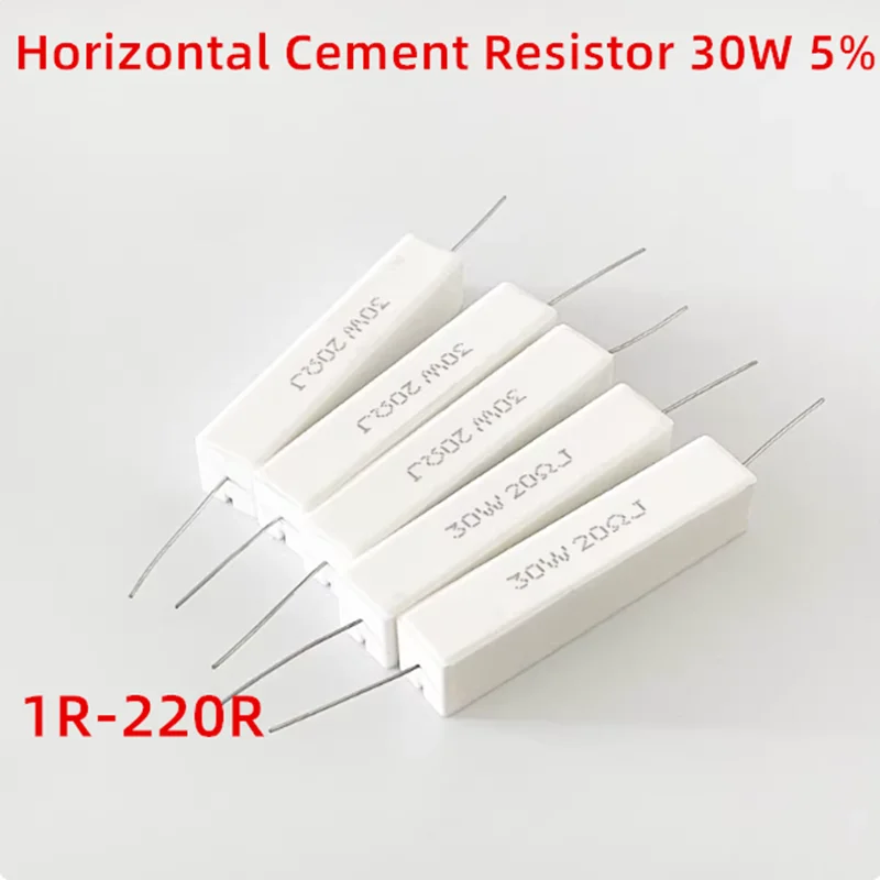 5PCS Horizontal Cement Resistor 30W 5% 1R 1.5R 2R 3R 3.3R 4R 4.7R 5R 6R 8R 10R 12R 15R 18R 20R 30R 50R 68R 100R ohm
5PCS Horizontal Cement Resistor 30W 5% 1R 1.5R 2R 3R 3.3R 4R 4.7R 5R 6R 8R 10R 12R 15R 18R 20R 30R 50R 68R 100R ohm
