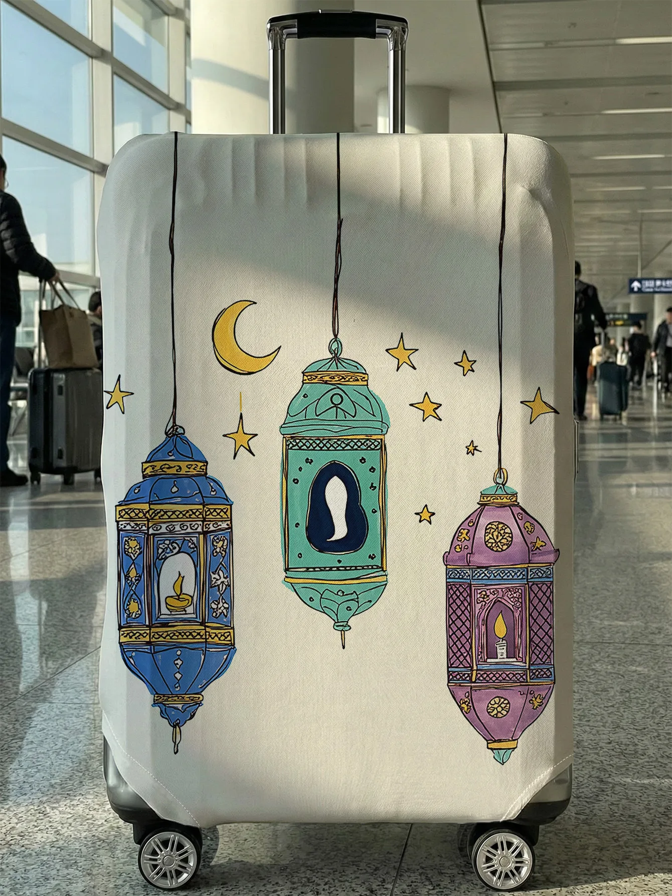 Защитный чехол для багажа Star and Moon Lantern, подходит для чехлов для багажа размером 18-32 дюйма, чехлов для ручек багажа, дорожных аксессуаров.
Защитный чехол для багажа Star and Moon Lantern, подходит для чехлов для багажа размером 18-32 дюйма, чехлов для ручек багажа, дорожных аксессуаров.