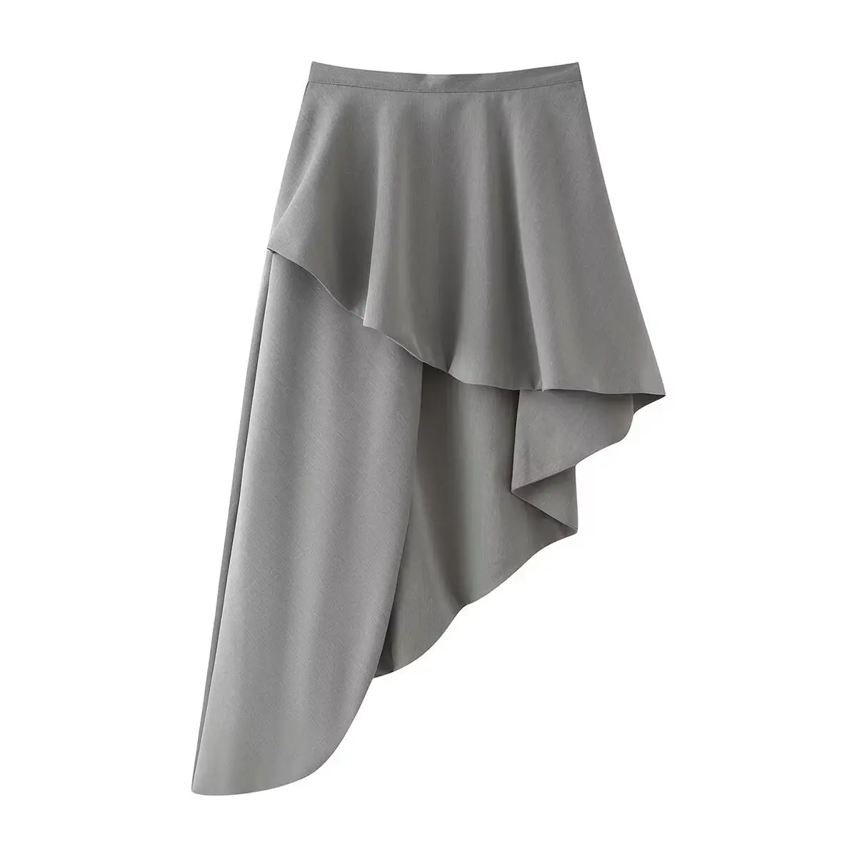 ZOCI Women Fashion Grey Ruffled Pleated Side Zipper Asymmetrical Midi Skirt Vintage High Waist Female Chic Lady Skirts
ZOCI Women Fashion Grey Ruffled Pleated Side Zipper Asymmetrical Midi Skirt Vintage High Waist Female Chic Lady Skirts