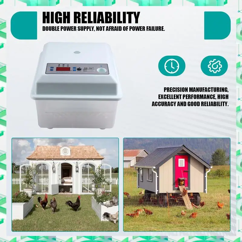 FIZP Semi-Automatic 20 Egg Brooder Set For Domestic Farming - Bird Egg Incubator With US Plug For Household Use
FIZP Semi-Automatic 20 Egg Brooder Set For Domestic Farming - Bird Egg Incubator With US Plug For Household Use