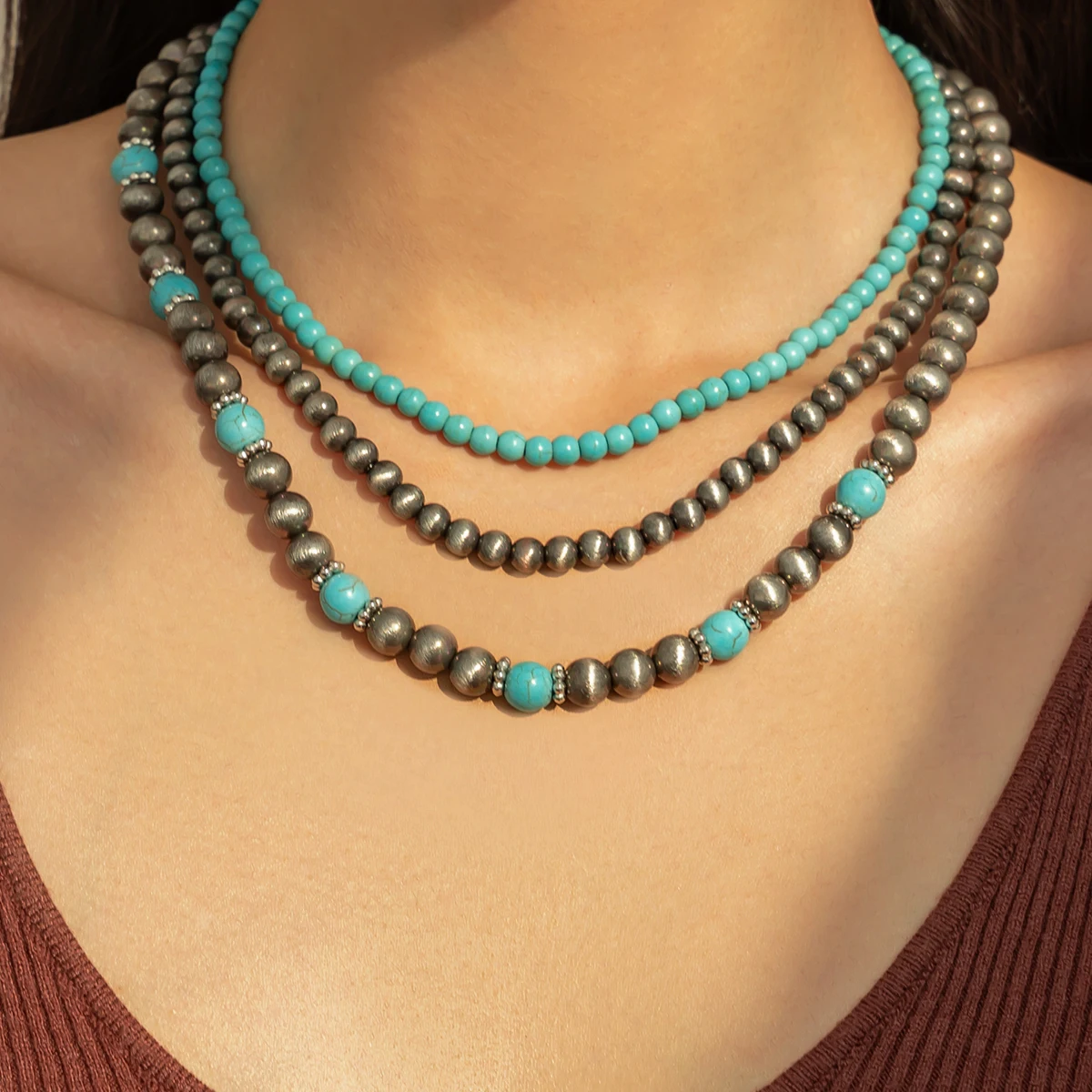 PuRui 3 Pcs Bohemian CCB Bead Choker Necklace for Women Vintage Multi-layer Adjustable Clavicle Chain 2025 Jewelry on the Neck
PuRui 3 Pcs Bohemian CCB Bead Choker Necklace for Women Vintage Multi-layer Adjustable Clavicle Chain 2025 Jewelry on the Neck
