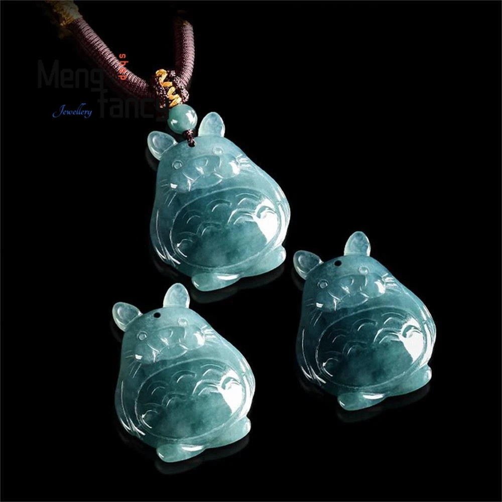 Authentic Natural A-grade Jadeite Blue Water Three-dimensional Cartoon Cat Cute Ice Jade Pendant Couple Popular Fashion Jewelry
Authentic Natural A-grade Jadeite Blue Water Three-dimensional Cartoon Cat Cute Ice Jade Pendant Couple Popular Fashion Jewelry