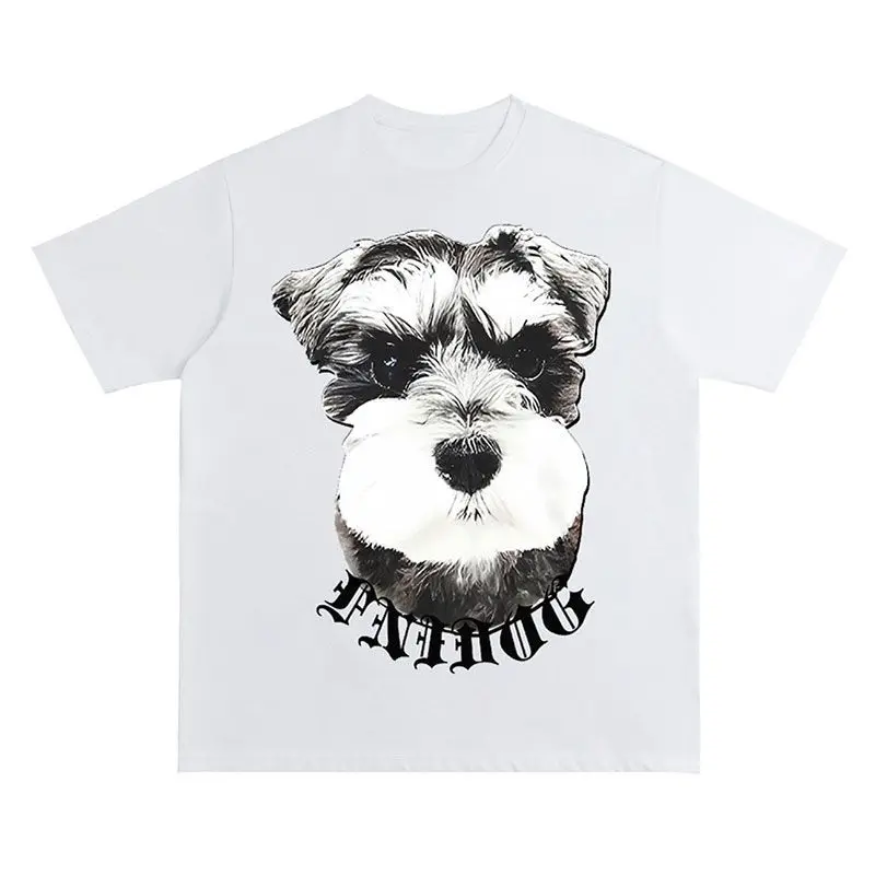 Motorcycle New Schnauzer Print Sports Retro Pure Cotton Men and Women Same Style Trendy High Street Short Sleeves
Motorcycle New Schnauzer Print Sports Retro Pure Cotton Men and Women Same Style Trendy High Street Short Sleeves