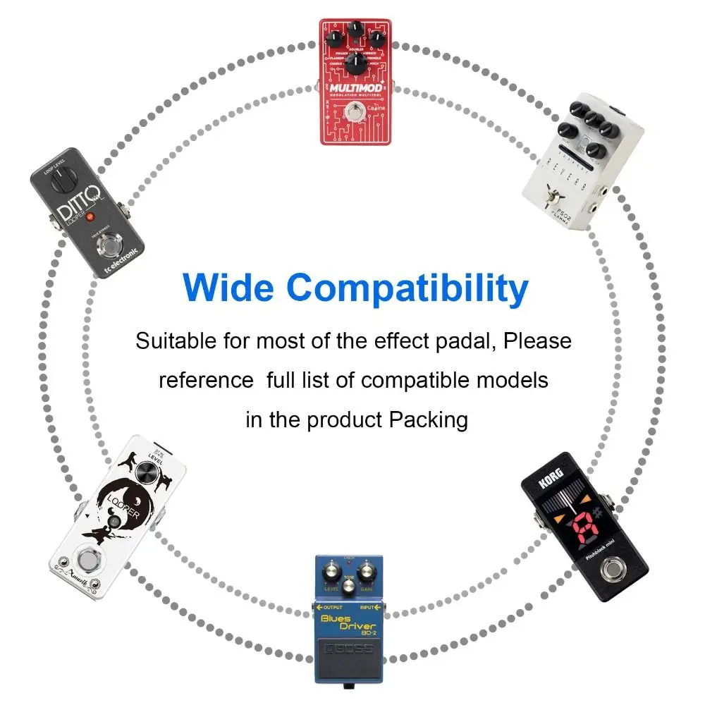 5 Way Electric Guitar Power Adapter 9V 500mA Reinforced Guitar Pedal Power Supply AC DC Noiseless Bass Power Adapter Wire
5 Way Electric Guitar Power Adapter 9V 500mA Reinforced Guitar Pedal Power Supply AC DC Noiseless Bass Power Adapter Wire