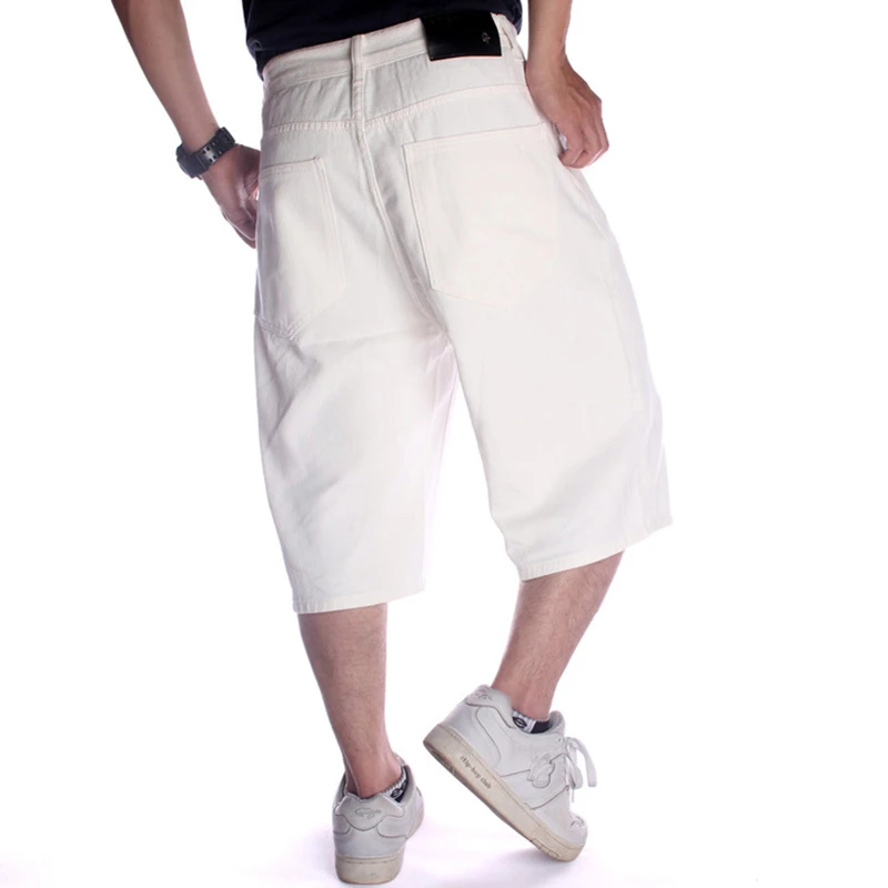 Men's White Baggy Skateboard Jeans Wide Leg Denim Pants Hip-Hop Summer Short Trousers
Men's White Baggy Skateboard Jeans Wide Leg Denim Pants Hip-Hop Summer Short Trousers