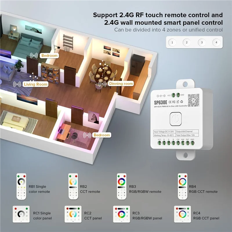 A96I-2X SP630E Bluetooh LED Controller Support PWM Monochrome CCT RGB RGBW RGBCCT Or SPI TTL IC Chip LED Strip WS2811 WS2812B
A96I-2X SP630E Bluetooh LED Controller Support PWM Monochrome CCT RGB RGBW RGBCCT Or SPI TTL IC Chip LED Strip WS2811 WS2812B