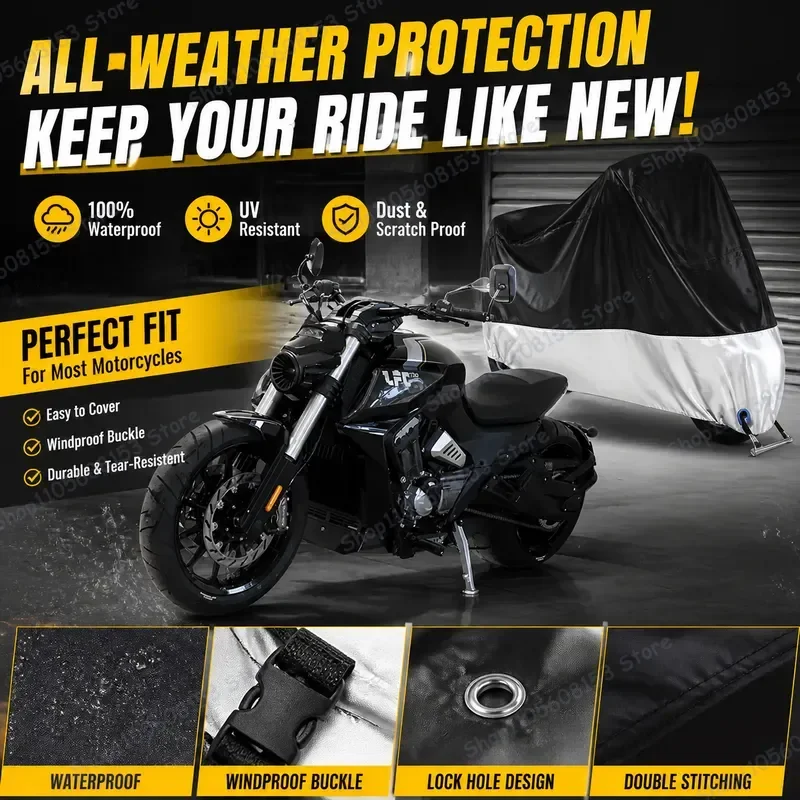 For Benda LFC700 LIAO Motorcycle Cover Waterproof Dustproof UV Resistant All Weather Outdoor Indoor Scooter Bike Cover Heavy
For Benda LFC700 LIAO Motorcycle Cover Waterproof Dustproof UV Resistant All Weather Outdoor Indoor Scooter Bike Cover Heavy