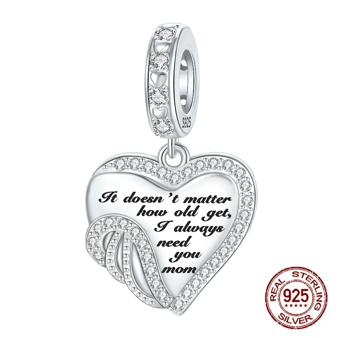 925 Sterling Silver I Always Need You Mom Mother's Day Pendant Charm Fit Original Charms Bracelets Women DIY Jewelry Gift
925 Sterling Silver I Always Need You Mom Mother's Day Pendant Charm Fit Original Charms Bracelets Women DIY Jewelry Gift
