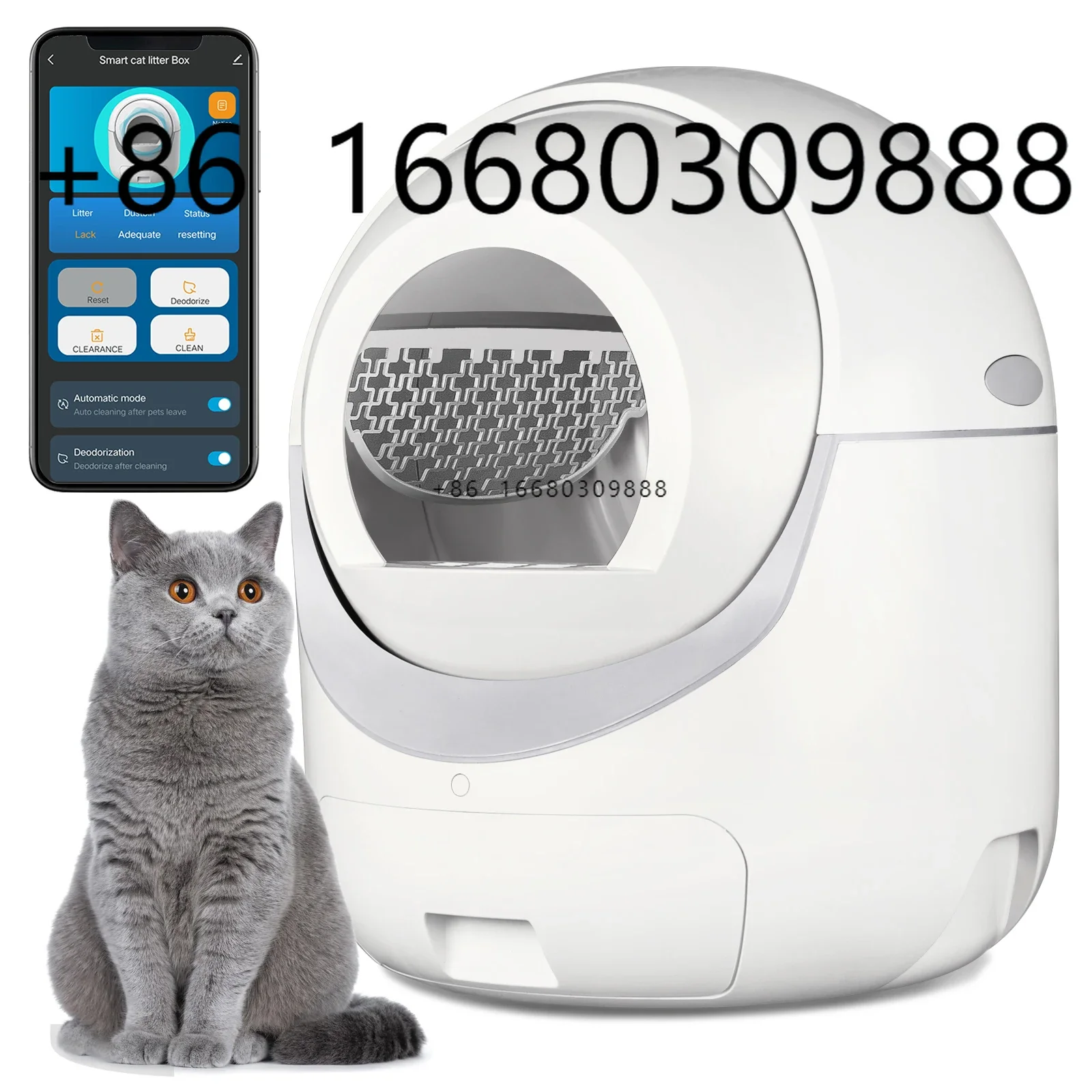 Newest Large Capacity Self Cleaning Cat Box Smart Automatic Cat Box With APP Control For Multiple Cats
Newest Large Capacity Self Cleaning Cat Box Smart Automatic Cat Box With APP Control For Multiple Cats