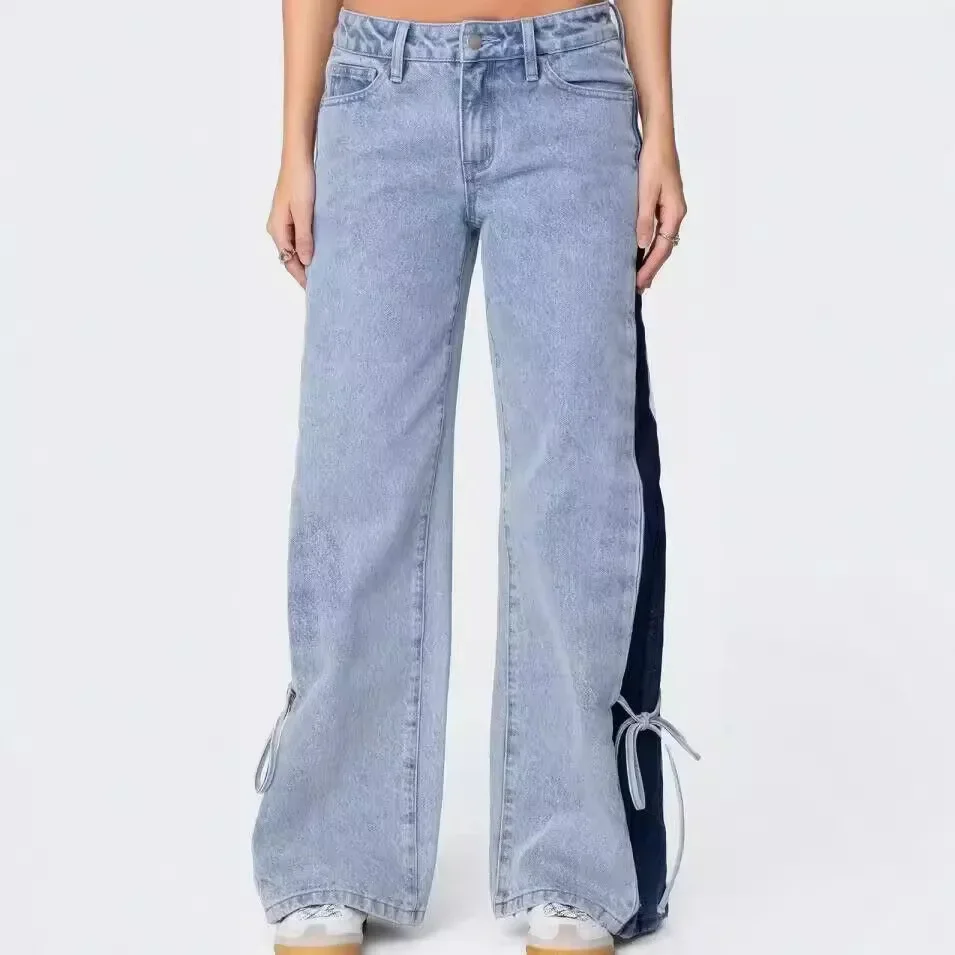 Denim Wide Leg Pants Women Jeans Patchwork Lace Up Washed Distressed Pockets 2025 Streetwear Straight Trousers Floor Length
Denim Wide Leg Pants Women Jeans Patchwork Lace Up Washed Distressed Pockets 2025 Streetwear Straight Trousers Floor Length