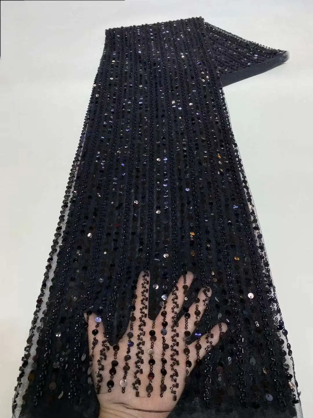 Luxury 3D Lace Fabric 5 Yards Dubai Hand Beaded Tulle Lace Fabric Embroidered Sequins African Nigerian Fabric For Sewing XZ50YB
Luxury 3D Lace Fabric 5 Yards Dubai Hand Beaded Tulle Lace Fabric Embroidered Sequins African Nigerian Fabric For Sewing XZ50YB