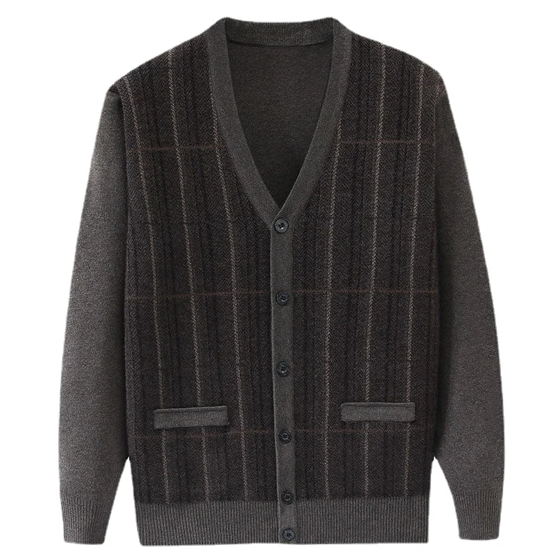 2022 Autumn and Winter New Loose Plus Velvet Thick Striped Fashion Wild Body Warm Jacket Men'S Sweater Cardigan Jacket D142
2022 Autumn and Winter New Loose Plus Velvet Thick Striped Fashion Wild Body Warm Jacket Men'S Sweater Cardigan Jacket D142