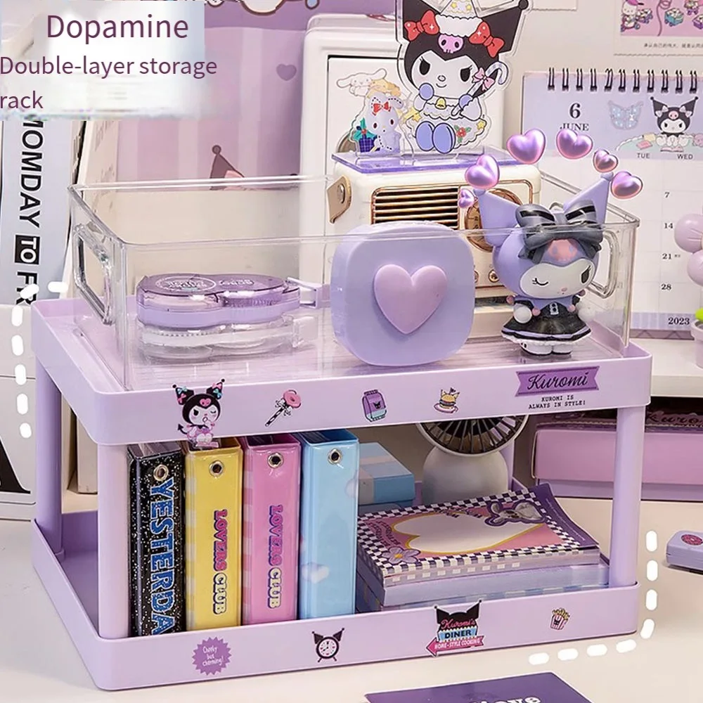Sanrio Cartoon Desktop Kuromi Storage Box Student Dormitory New Style Cute Multi Layer Stationery Cosmetics Jewelry Storage Rack
Sanrio Cartoon Desktop Kuromi Storage Box Student Dormitory New Style Cute Multi Layer Stationery Cosmetics Jewelry Storage Rack