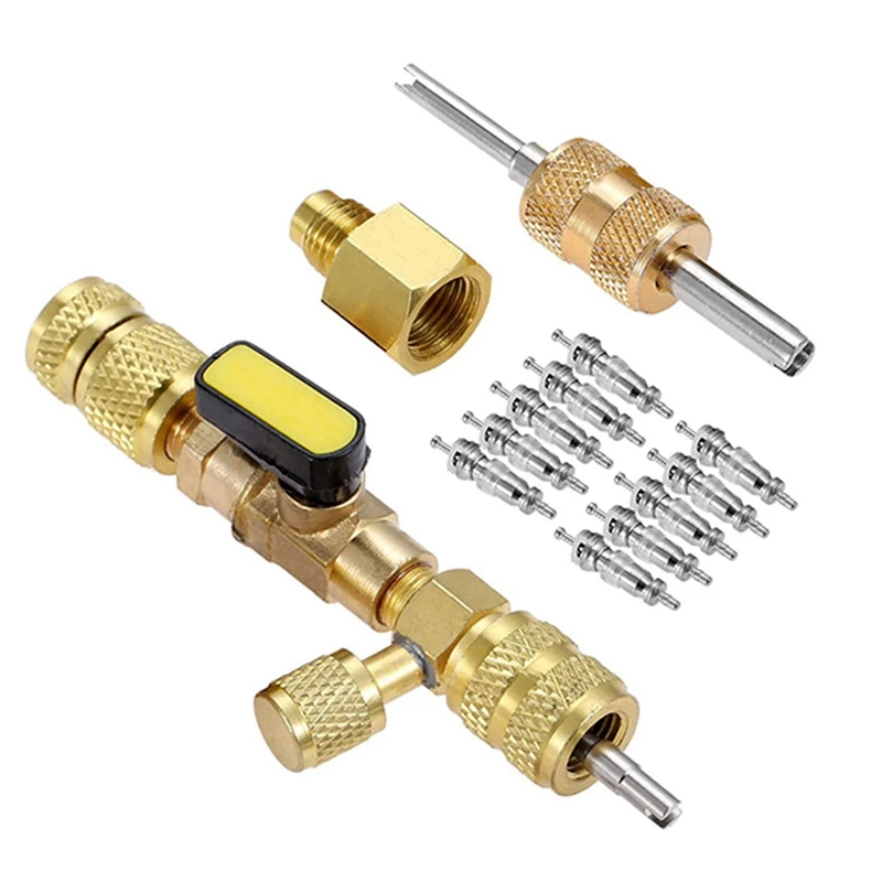5X R410A R22 Valve Core Remover Installer Tool With Dual Size SAE 1/4 & 5/16 Port For R404A R407C R134A R12 HVAC System
5X R410A R22 Valve Core Remover Installer Tool With Dual Size SAE 1/4 & 5/16 Port For R404A R407C R134A R12 HVAC System