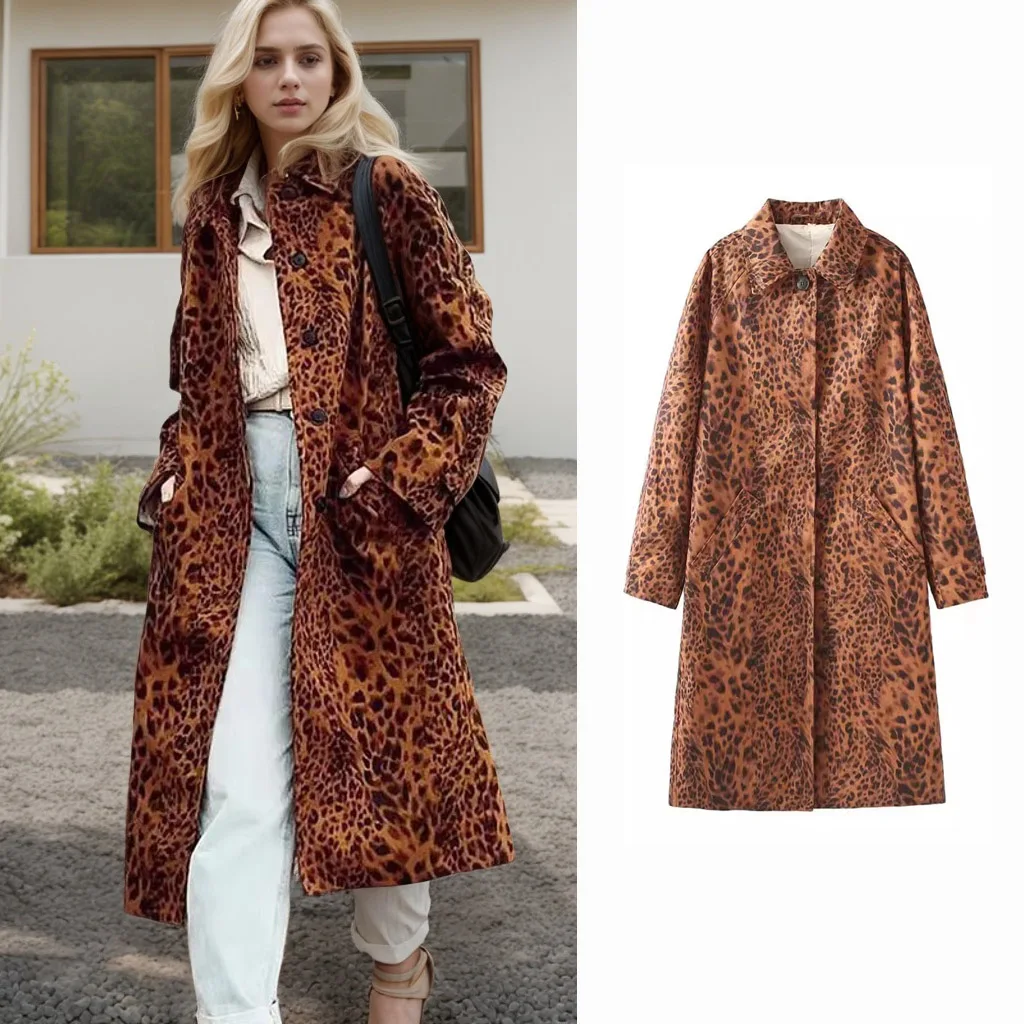 2024 Autumn New Product Women's Fashion and Casual Versatile Long sleeved Animal Pattern Printed Long Windbreaker
2024 Autumn New Product Women's Fashion and Casual Versatile Long sleeved Animal Pattern Printed Long Windbreaker