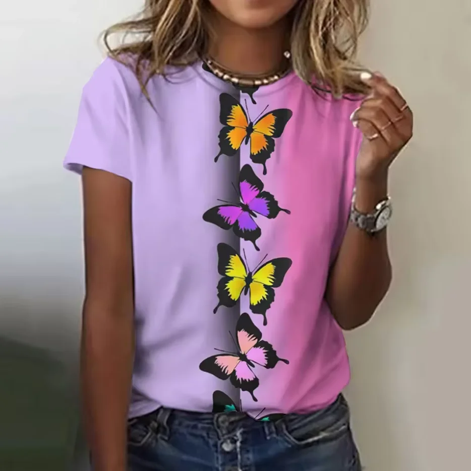 Kids Girls Clothes 3D Butterfly Printed Children's Clothing Short Sleeve Children Top Summer Child T-Shirt O-Neck Girls T Shirts
Kids Girls Clothes 3D Butterfly Printed Children's Clothing Short Sleeve Children Top Summer Child T-Shirt O-Neck Girls T Shirts