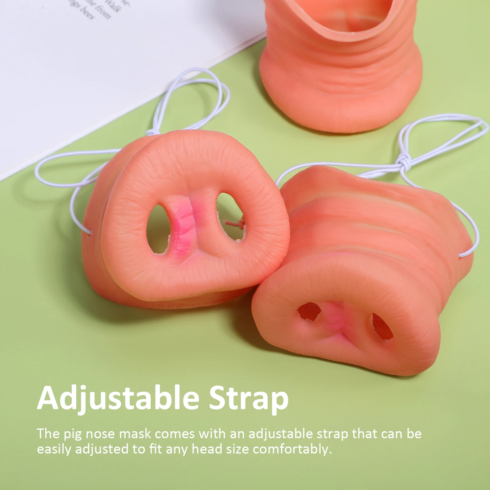 3 pcs Nose Mask 6x5x5cm Vinyl Elastic Band Adjustable Cosplay Prop Halloween Pig Cosplay Supplies Costume Accessories
3 pcs Nose Mask 6x5x5cm Vinyl Elastic Band Adjustable Cosplay Prop Halloween Pig Cosplay Supplies Costume Accessories