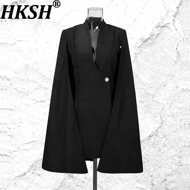 HKSH Spring Autumn New Women Blazer Elegant Cape Jacket V-neck Waist Cinching Single Button Solid Color Fashion Ins Coat HK17759
HKSH Spring Autumn New Women Blazer Elegant Cape Jacket V-neck Waist Cinching Single Button Solid Color Fashion Ins Coat HK17759