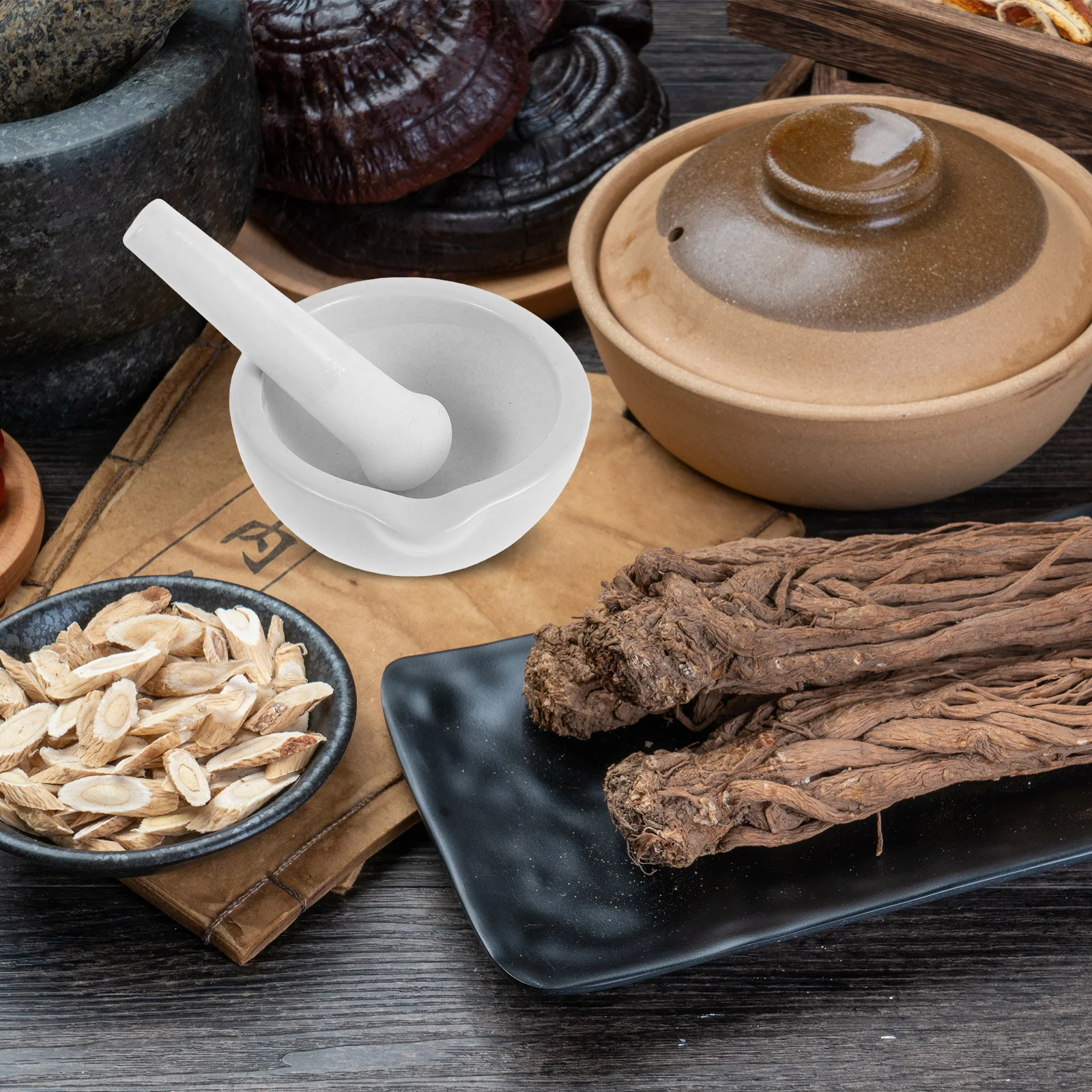 1 Set Small Ceramic Mortar Pestle For Spice Grinding Garlic Mashing Medicine Mixing Kitchen Pharmacy Powder Grinder Bowl Tool
1 Set Small Ceramic Mortar Pestle For Spice Grinding Garlic Mashing Medicine Mixing Kitchen Pharmacy Powder Grinder Bowl Tool