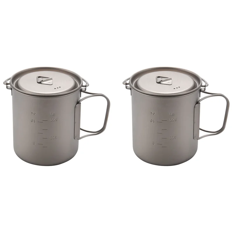 2X Outdoor Titanium Pot Cup Mug Pots Tableware Camping Cup Picnic Water Cup Mug Of Coffee Tea With Lid Pot 750Ml
2X Outdoor Titanium Pot Cup Mug Pots Tableware Camping Cup Picnic Water Cup Mug Of Coffee Tea With Lid Pot 750Ml