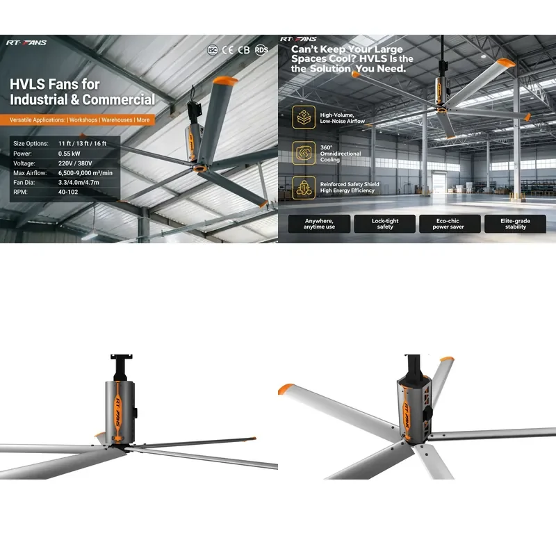 Energy Saving HVLS Fan 11ft 14ft 16ft Large Ceiling Fan High Airflow Industrial Fan Gym Workshop Commercial Buildings
Energy Saving HVLS Fan 11ft 14ft 16ft Large Ceiling Fan High Airflow Industrial Fan Gym Workshop Commercial Buildings