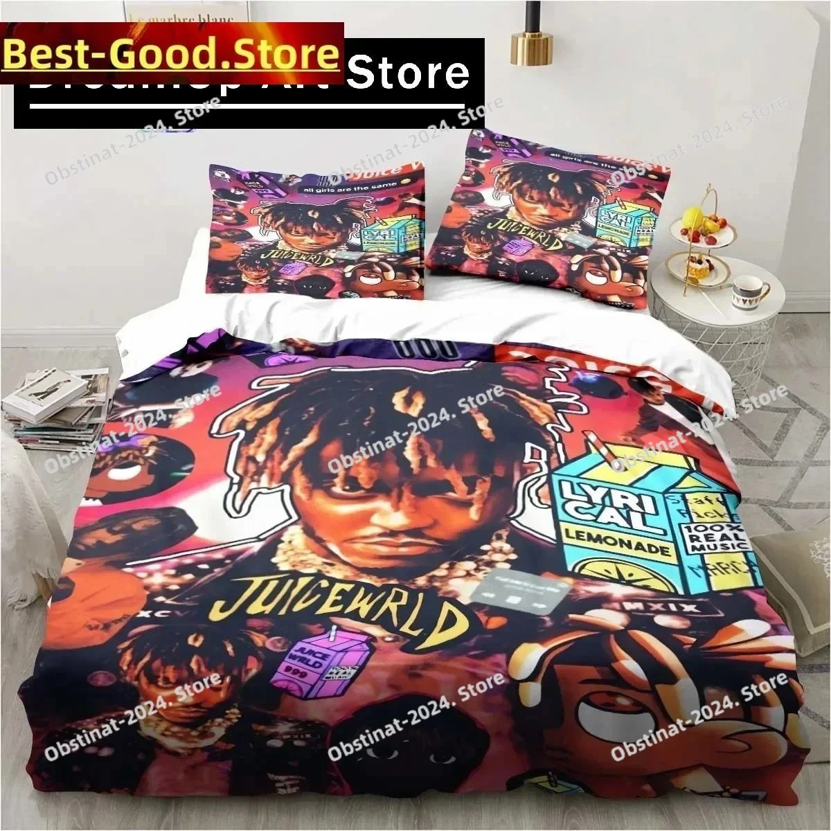 3D Print Rapper Singer Juice Wrld Printed Bed Set Duvet Cover Pillowcase Bedding Set Bed Linen Sheet Quilt Full Queen King Size
3D Print Rapper Singer Juice Wrld Printed Bed Set Duvet Cover Pillowcase Bedding Set Bed Linen Sheet Quilt Full Queen King Size