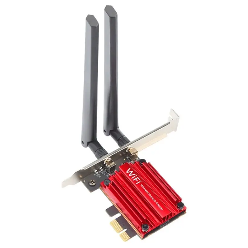 AU61-RTL8852CE PCI-E Wifi6e, трехдиапазонная беспроводная сетевая карта, 5400 Мбит/с, Bluetooth 5,3, гигабитный адаптер для настольных ПК, Win 10/11
AU61-RTL8852CE PCI-E Wifi6e, трехдиапазонная беспроводная сетевая карта, 5400 Мбит/с, Bluetooth 5,3, гигабитный адаптер для настольных ПК, Win 10/11