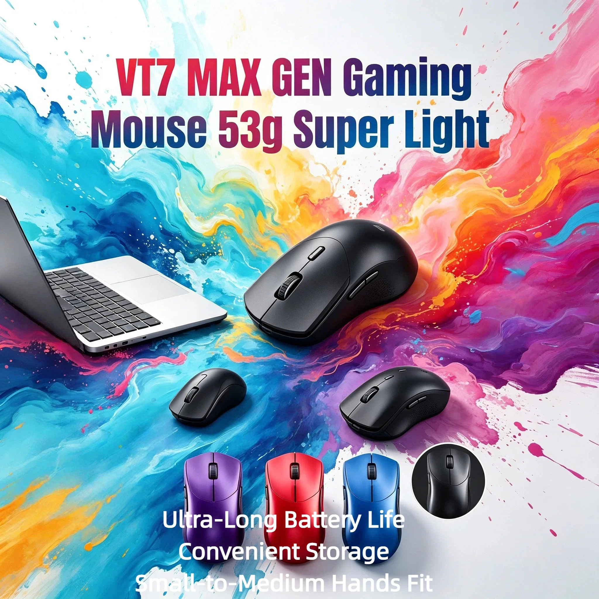 Rapoo VT7 MAX GEN Gaming Mouse 53g Super Light True 8K Polling Rate Wireless Up to 750Hr Battery Performance Pro Max
Rapoo VT7 MAX GEN Gaming Mouse 53g Super Light True 8K Polling Rate Wireless Up to 750Hr Battery Performance Pro Max